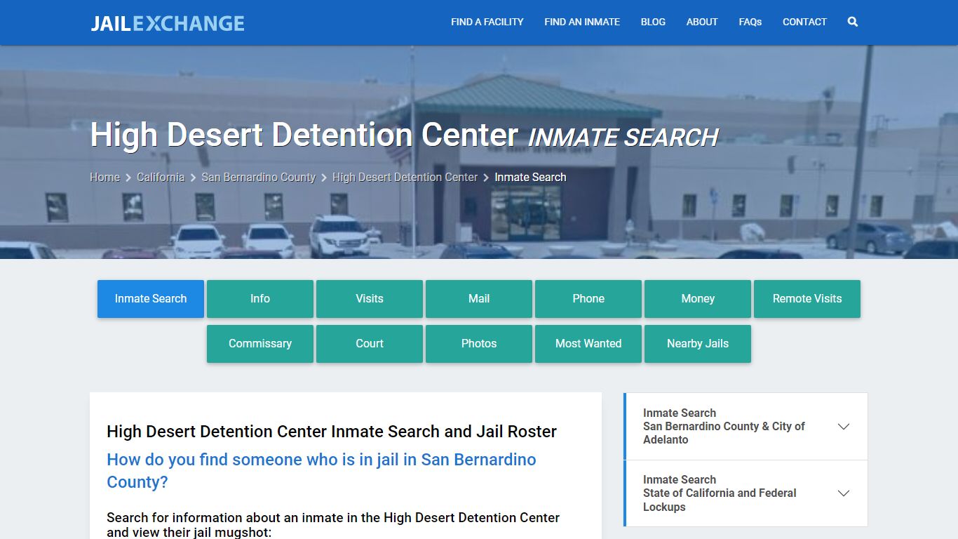 High Desert Detention Center Inmate Search - Jail Exchange